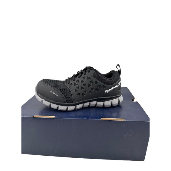Reebok Sublite $108 Alloy Toe Women Cushion Work Sneaker Shoe RB041 Sz 4 Black - Picture 2 of 13